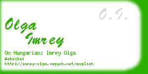 olga imrey business card